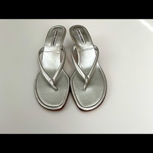 Manolo Blahnik, Silver Nappa Leather